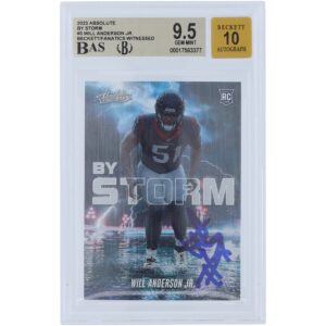 Will Anderson Jr. Houston Texans Autographed 2023 Panini Absolute By Storm #BST-3 Beckett Fanatics Witnessed Authenticated 9.5/10 Rookie Card