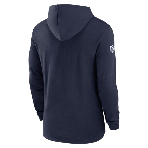 Men's Nike Navy Dallas Cowboys 2024/25 Sideline Performance Long Sleeve Hoodie T-Shirt - Image 3