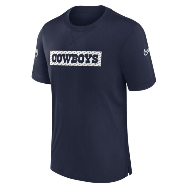 Men's Nike Navy Dallas Cowboys 2024/25 Sideline Player Tri-Blend Performance T-Shirt - Image 2