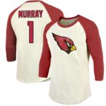 Men's Kyler Murray Cream/Cardinal Arizona Cardinals Vintage Player Name & Number Raglan 3/4-Sleeve T-Shirt