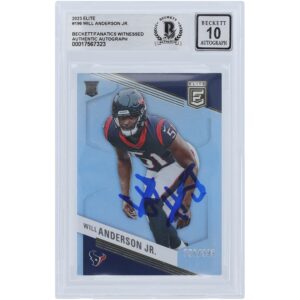 Will Anderson Jr. Houston Texans Autographed 2023 Panini Donruss Elite #196 #/999 Beckett Fanatics Witnessed Authenticated 10 Rookie Card