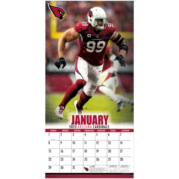 Arizona Cardinals 2023 Wall Calendar - 12 x 12 Inch