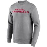 Arizona Cardinals Neutral Colour Wordmark Crew Sweatshirt - Mens