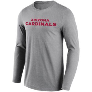 Arizona Cardinals Neutral Colour Wordmark Long Sleeve T-Shirt - Mens