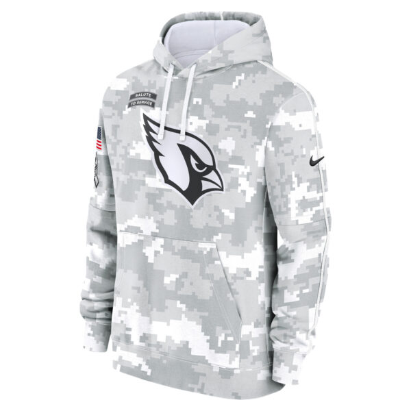 Arizona Cardinals Nike 2024 Salute to Service Club Fleece Hoodie - Mens - Image 2