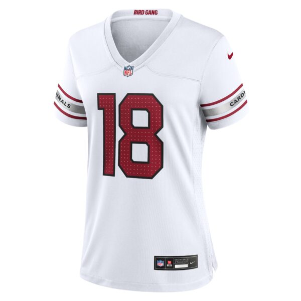 Arizona Cardinals Nike Game Road Jersey - White - Marvin Harrison Jr. - Womens - Image 2