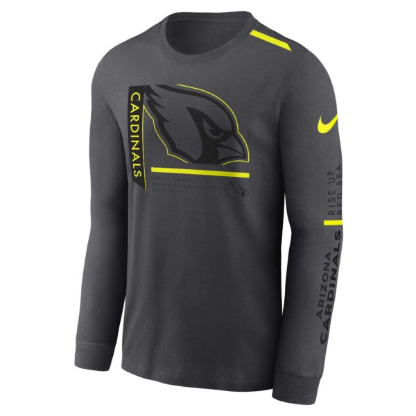 Arizona Cardinals Nike VOLT Long Sleeve Dri Fit Cotton T-Shirt - Mens - Image 2
