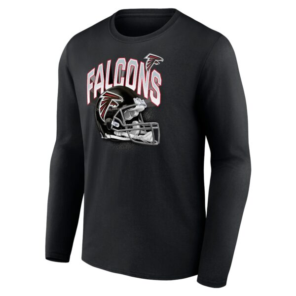 Atlanta Falcons End Around Helmet Graphic Long Sleeve T-Shirt - Mens - Image 2