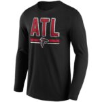 Atlanta Falcons Facemask Iconic Hometown Graphic Long Sleeve T-Shirt - Mens