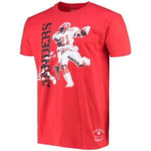 Atlanta Falcons Mitchell & Ness Stencil Font Player Tee Deion Sanders - Mens