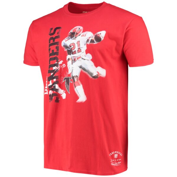 Atlanta Falcons Mitchell & Ness Stencil Font Player Tee Deion Sanders - Mens