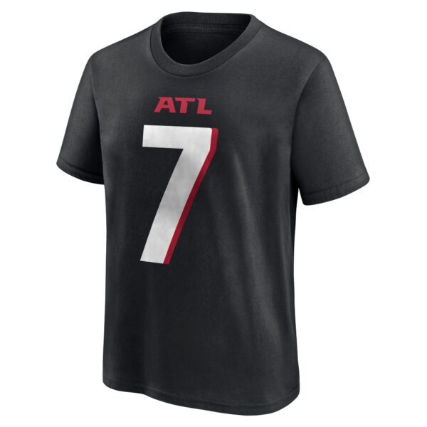 Atlanta Falcons Name & Number Graphic T-Shirt - Bijon Robinson 7 - Youth - Image 2