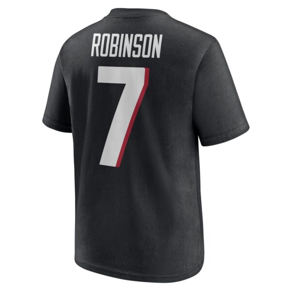 Atlanta Falcons Name & Number Graphic T-Shirt - Bijon Robinson 7 - Youth - Image 3