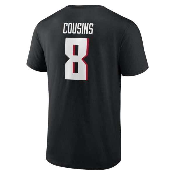Atlanta Falcons Name & Number Graphic T-Shirt - Kirk Cousins 8 - Mens - Image 3