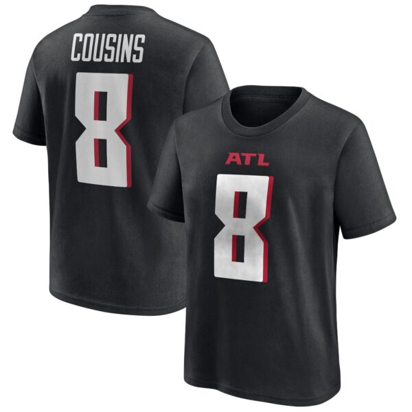 Atlanta Falcons Name & Number Graphic T-Shirt - Kirk Cousins 8 - Youth