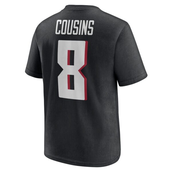 Atlanta Falcons Name & Number Graphic T-Shirt - Kirk Cousins 8 - Youth - Image 3