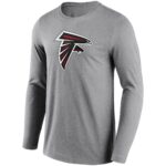 Atlanta Falcons Neutral Colour Logo Long Sleeve T-Shirt - Mens