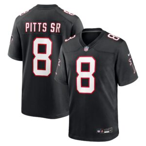 Atlanta Falcons Nike Alternate Game Jersey - Black - Kyle Pitts Sr. - Mens