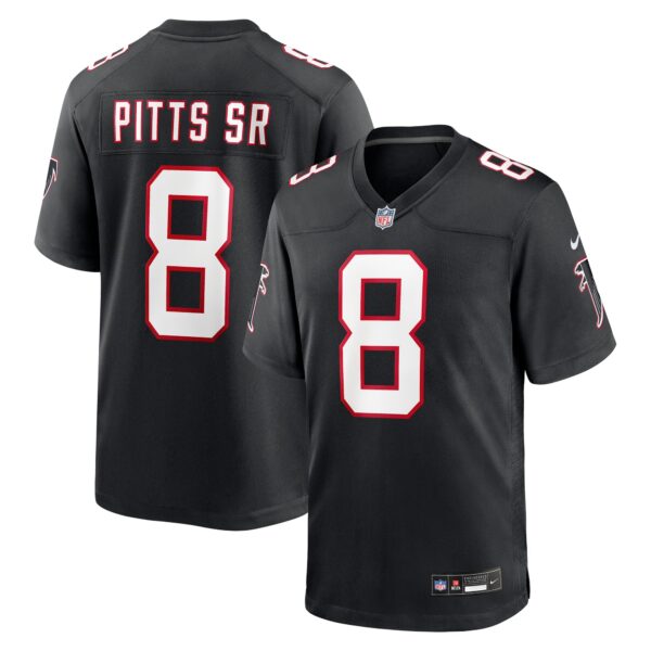 Atlanta Falcons Nike Alternate Game Jersey - Black - Kyle Pitts Sr. - Mens