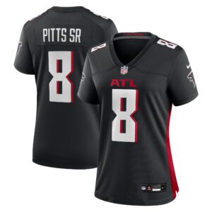 Atlanta Falcons Nike Home Game Jersey - Black - Kyle Pitts Sr. - Womens