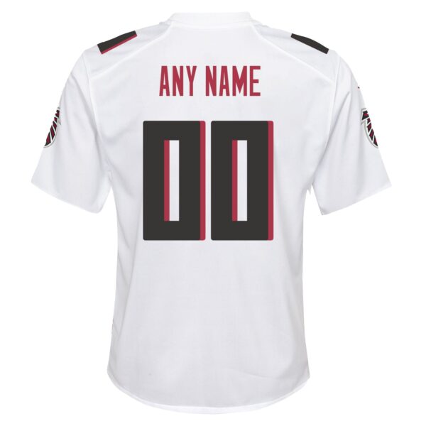 Atlanta Falcons Nike Road Game Jersey - White - Custom - Youth - Image 2