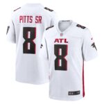 Atlanta Falcons Nike Road Game Jersey - White - Kyle Pitts Sr. - Mens