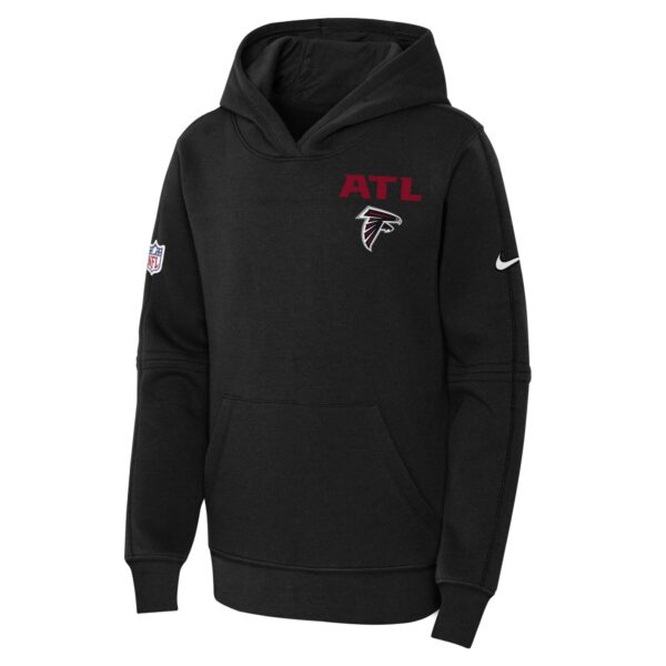 Atlanta Falcons Nike Sideline Hoodie - Black -  Youth - Image 2