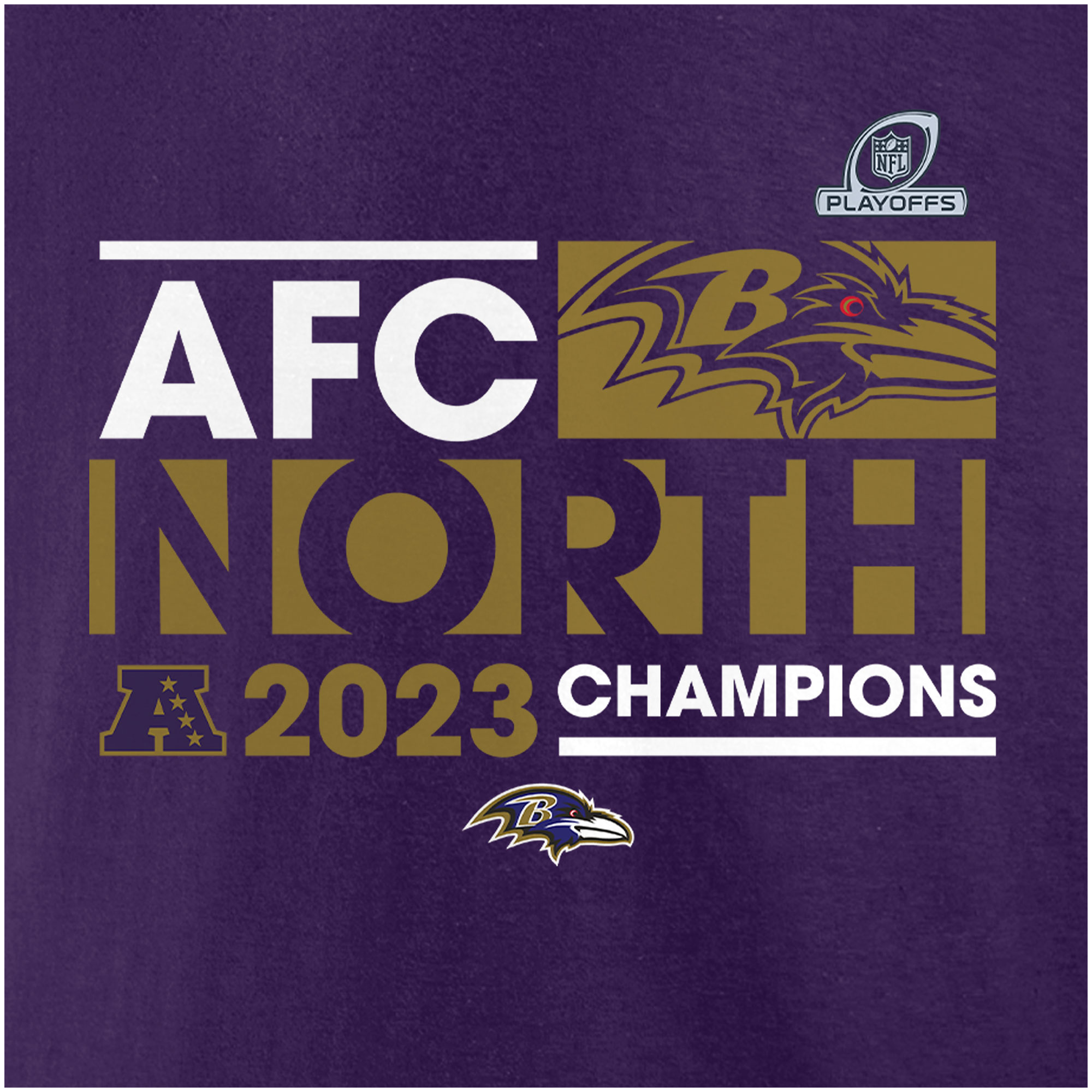 Baltimore Ravens 2023 Division Conquer T-Shirt - Mens - Image 4