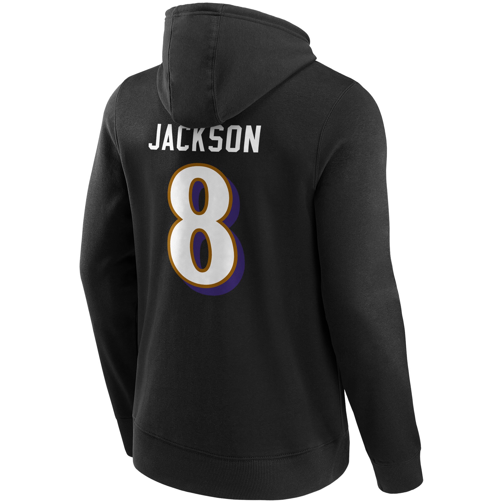 Baltimore Ravens Alternate Name & Number Hoodie - Lamar Jackson - Mens - Big & Tall - Image 2