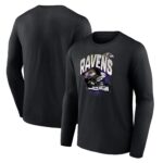 Baltimore Ravens End Around Helmet Graphic Long Sleeve T-Shirt - Mens