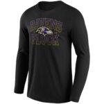 Baltimore Ravens Facemask Iconic Hometown Graphic Long Sleeve T-Shirt - Mens