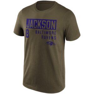 Baltimore Ravens Fashion Name & Number T-Shirt - Lamar Jackson - Mens