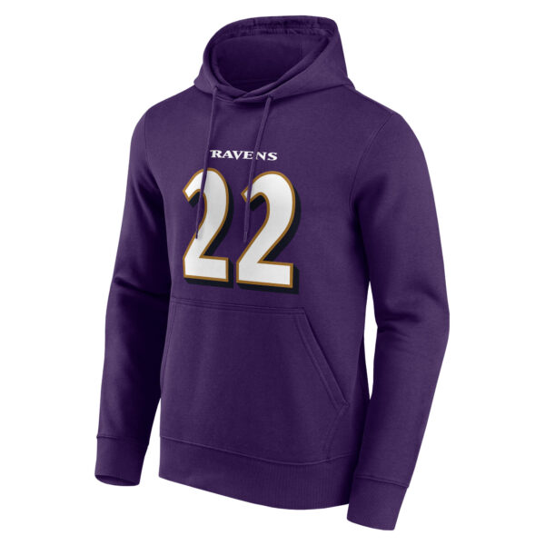 Baltimore Ravens Name & Number Graphic Hoodie - Derrick Henry 22 - Mens - Image 2