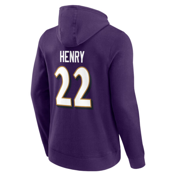 Baltimore Ravens Name & Number Graphic Hoodie - Derrick Henry 22 - Mens - Image 3