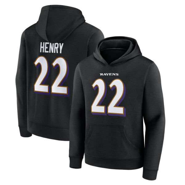 Baltimore Ravens Name & Number Graphic Hoodie - Derrick Henry 22 - Youth
