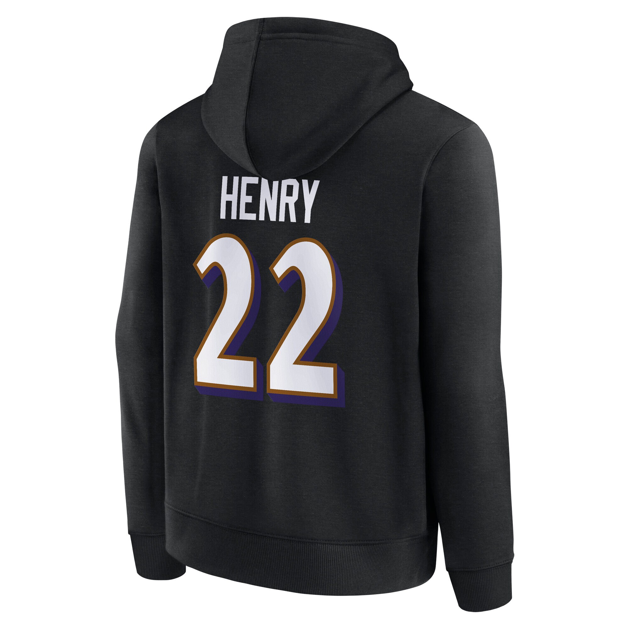 Baltimore Ravens Name & Number Graphic Hoodie - Derrick Henry 22 - Youth - Image 3