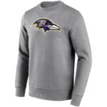 Baltimore Ravens Neutral Colour Logo Crew Sweatshirt - Mens - Big & Tall