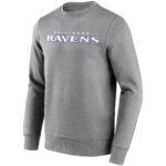 Baltimore Ravens Neutral Colour Wordmark Crew Sweatshirt - Mens - Big & Tall