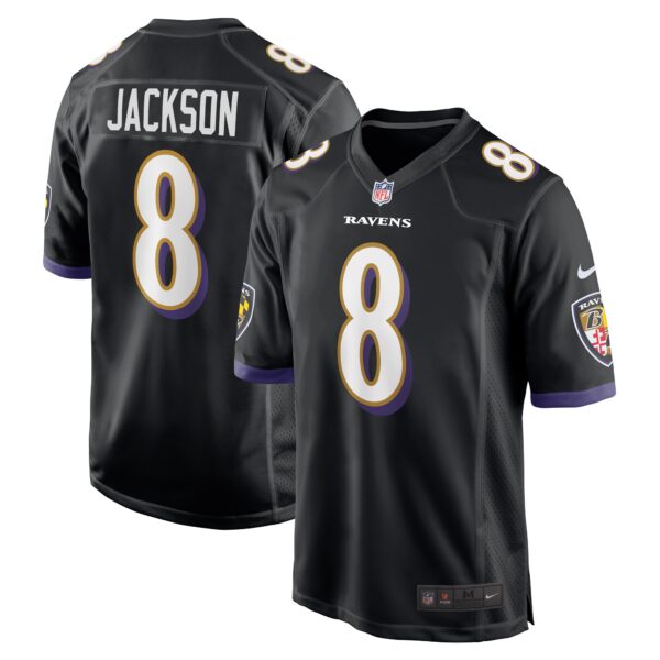 Baltimore Ravens Nike Game Alternate Jersey - Black - Lamar Jackson - Mens