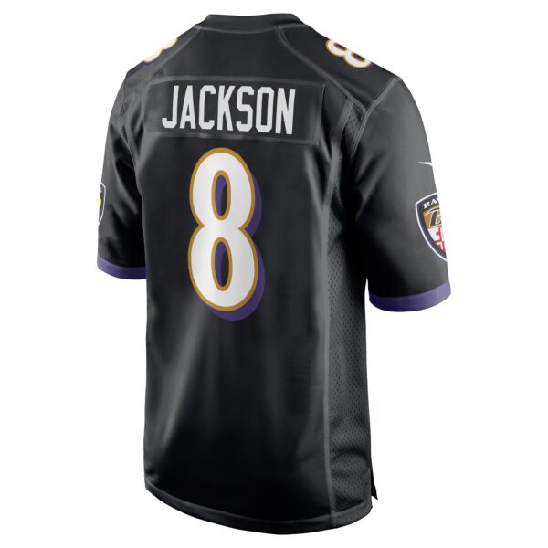 Baltimore Ravens Nike Game Alternate Jersey - Black - Lamar Jackson - Mens - Image 3