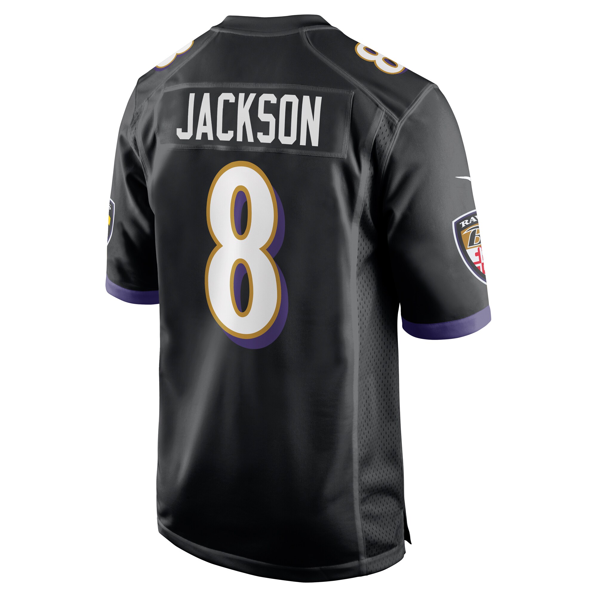 Baltimore Ravens Nike Game Alternate Jersey - Black - Lamar Jackson - Mens - Image 3