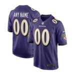 Baltimore Ravens Nike Home Game Jersey - Purple - Custom - Mens