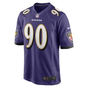 Baltimore Ravens Nike Home Game Jersey - Purple - David Ojabo - Mens