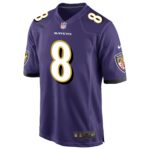 Baltimore Ravens Nike Home Game Jersey - Purple - Lamar Jackson - Mens