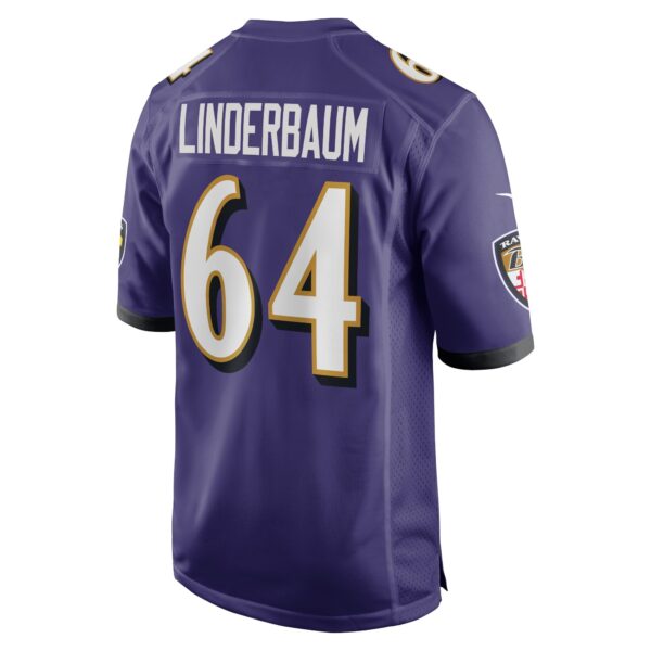 Baltimore Ravens Nike Home Game Jersey - Purple - Tyler Linderbaum - Mens - Image 2