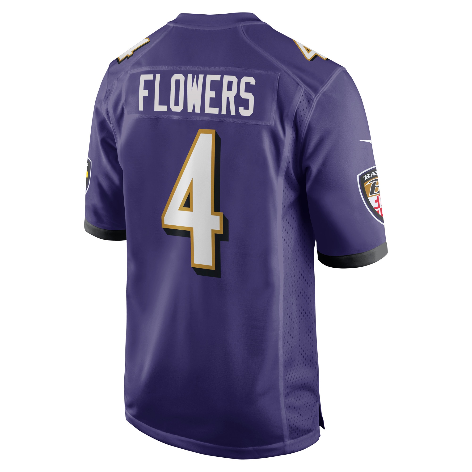 Baltimore Ravens Nike Home Game Jersey - Purple - Zay Flowers - Mens - Image 2