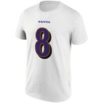 Baltimore Ravens Road Name & Number T-Shirt - Lamar Jackson - Mens - Big & Tall