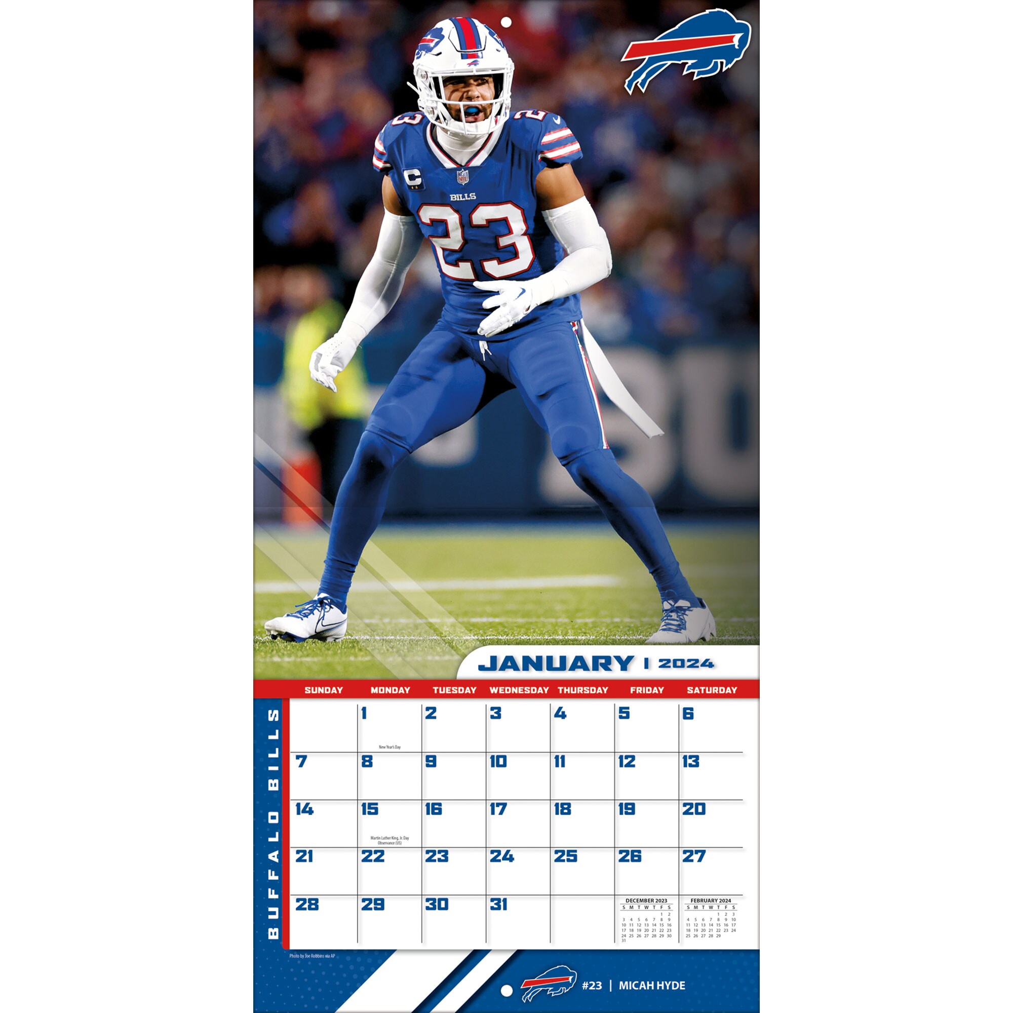 Buffalo Bills 2024 Wall Calendar - 12 x 12 Inch - Image 4