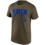Buffalo Bills Fashion Name & Number T-Shirt - Josh Allen - Mens