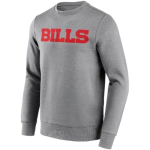 Buffalo Bills Neutral Colour Wordmark Crew Sweatshirt - Mens - Big & Tall